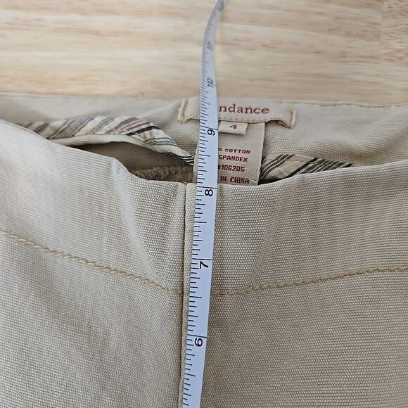 Sundance Womens Tan Skinny Pants Size 4 Lagenlook Bohemian Seam Detail - Picture 9 of 10